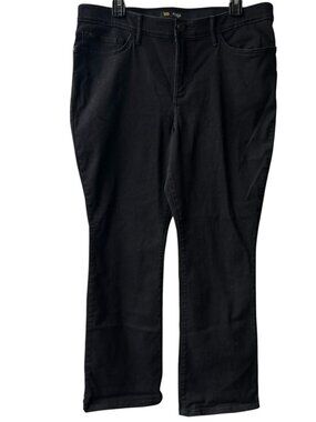 16P Petite Lee Black Regular Fit Bootcut Mid Rise Black Flex Motion Stretch